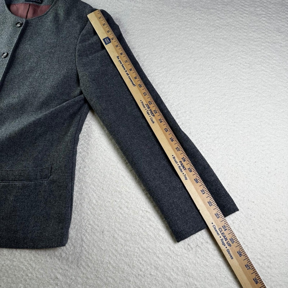 VTG RRRRuss Russ Togs INC Gray Button Front Career Wool Blazer Jacket Union - Picture 8 of 10